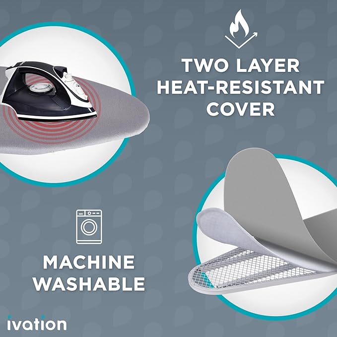 Ivation Wall-Mounted Swivel Ironing Board Cabinet, Foldable Ironing Storage - Image 4