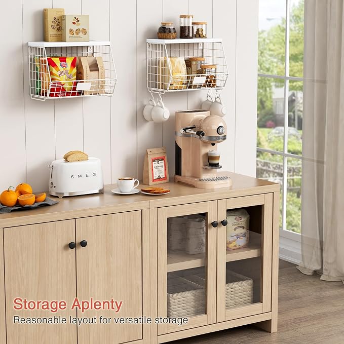 Goozii Wall Mount Bathroom Storage Basket, Fruit Produce and Vegetable Baskets - Image 3
