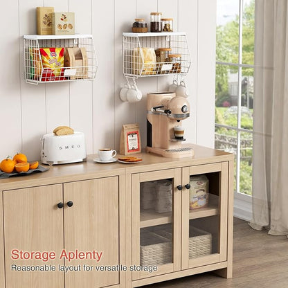 Goozii Wall Mount Bathroom Storage Basket, Fruit Produce and Vegetable Baskets - Image 3
