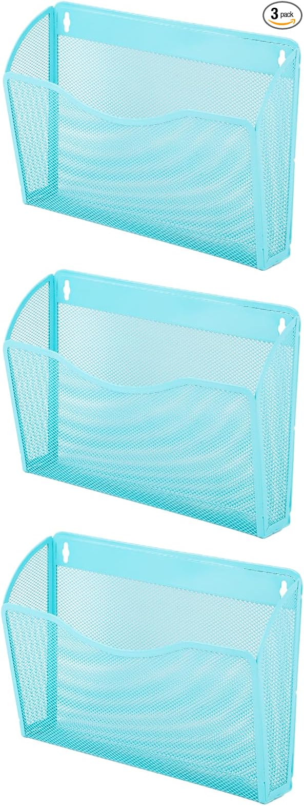 EASEPRES 3 Single Pocket Mesh Hanging File Organizer, Vertical Wall Mounted by EASEPRES