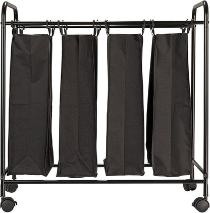 Household Essentials Rolling Laundry Sorter, 4 Bag Laundry Sorter Cart - Image 5