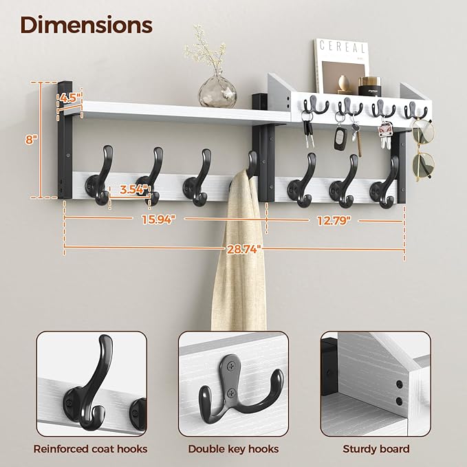 Evermagin 29" Coat Rack Wall Mount - Image 3