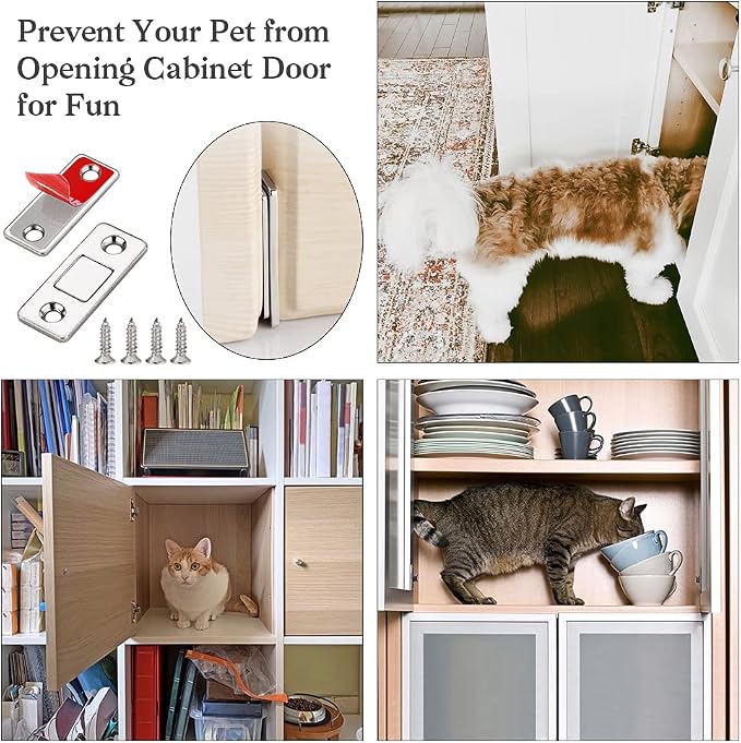 Cabinet Magnetic Catch Jiayi 14 Pack Ultra Thin Cabinet Door Magnets Stick on - Image 6