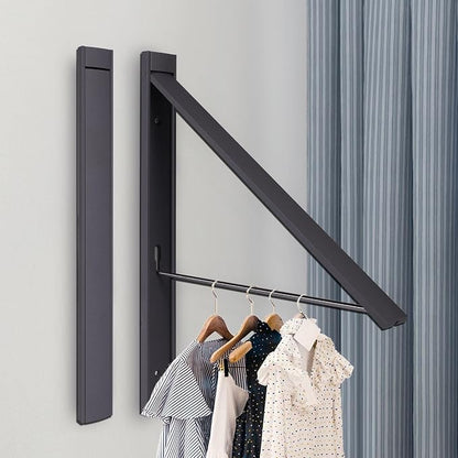 Retractable Clothes Drying Rack, Space Saver Wall Mounted Folding Hanger - Image 2