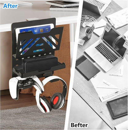 MAXECHO Desk Side Storage Holder, Metal Pegboard, Above or Under Desk Laptop - Image 5