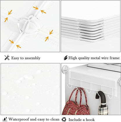 AWTATOS 8 Tiers Shoe Rack Organizer, 32 Pair Shoe Storage Cabinet - Image 7