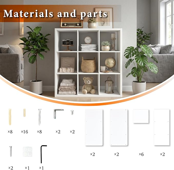 WannabeMyself【2026 Wooden Thick Frame】 9 Cube Storage Organizer - Image 7