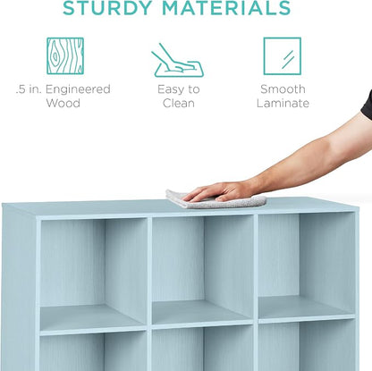 Best Choice Products Kids Bookcase 9-Cube Storage Organizer, 11in Shelf Opening - Image 6