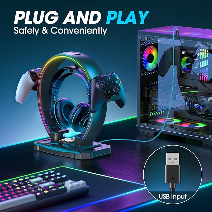 KDD RGB Headphone & Controller Stand - Image 2