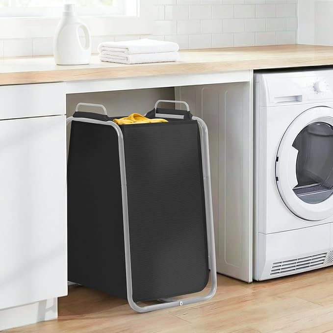 STORAGE MANIAC Metal Rack Laundry Hamper, Large Laundry Basket - Image 2