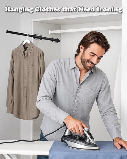 Valet Rod for Closet Pull Out, Standard Retractable closet rod organization rack - Image 6