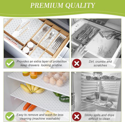 Cooyes Refrigerator Liners 17.7" x 24", Absorbent Strong Grip Fridge Liners - Image 7
