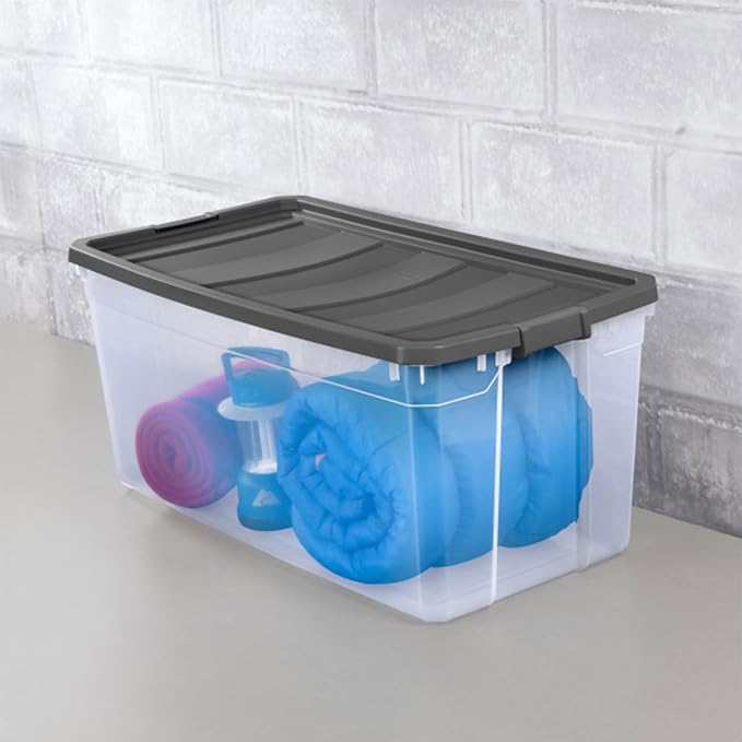 Sterilite 3-Pack Modular Stacker Box, Durable Clear Plastic Storage Bins - Image 5
