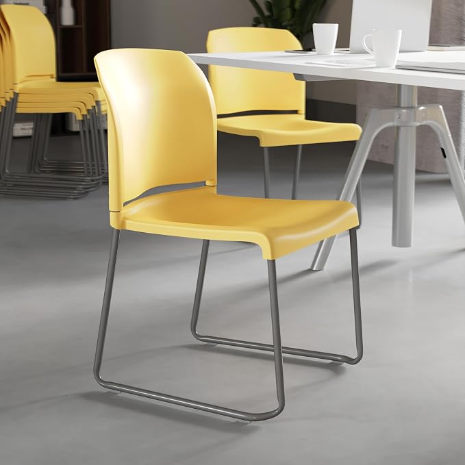 Flash Furniture HERCULES Series 880 lb. Capacity Yellow Full Back Contoured - Image 5