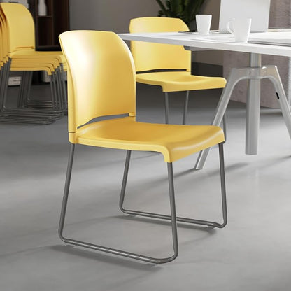 Flash Furniture HERCULES Series 5 Pack 880 lb. Capacity Yellow Full Back - Image 6