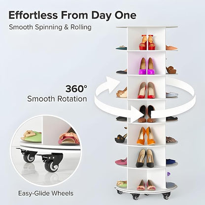 7-Tier Rotating Shoe Organizer - Image 5