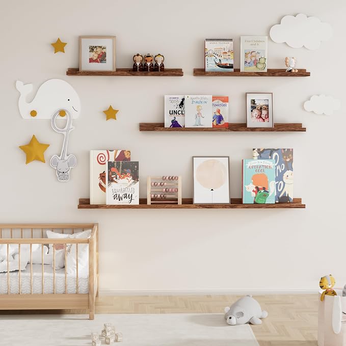 Fun Memories Picture Ledge Shelf, 48 Inch Floating Shelves Set of 2, Large - Image 7