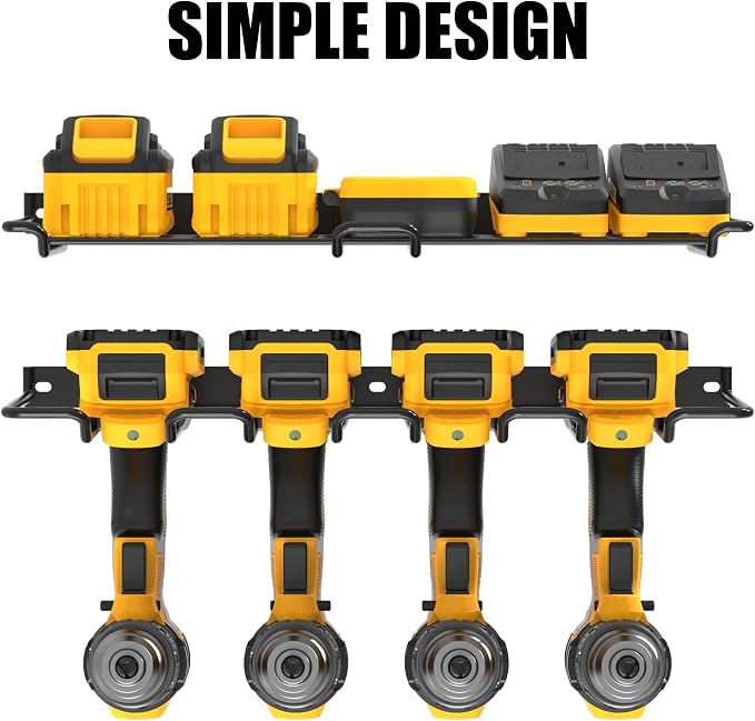 UNITEDPOWER Wall Mounted Drill Rack & Tool Shelf, Power Tool Organizer Holder - Image 3