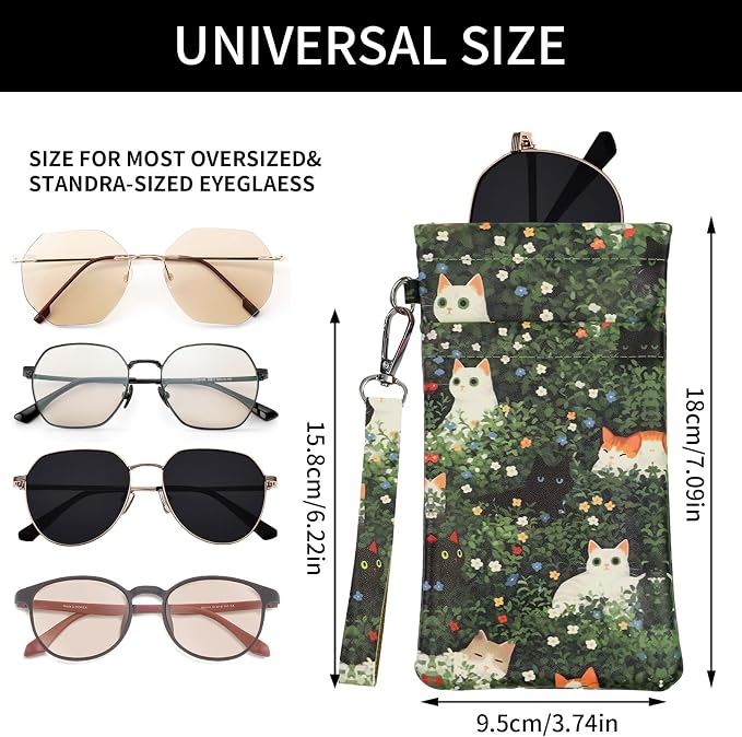 Double Eyeglass Case Soft Dual Glasses Case - Image 3