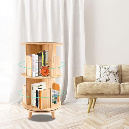 2 Tier Rotating Bookshelf - Image 4