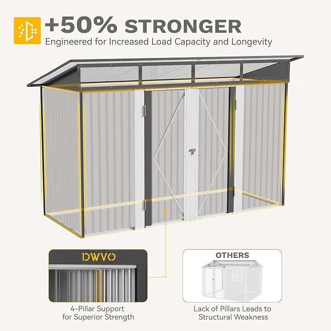 DWVO 9x4 FT Outdoor Storage Shed - Image 6