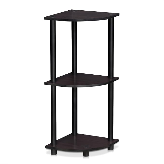Furinno TURN-N-TUBE Corner Shelf, 3-Tier Corner Bookshelf, Display Storage - Image 8