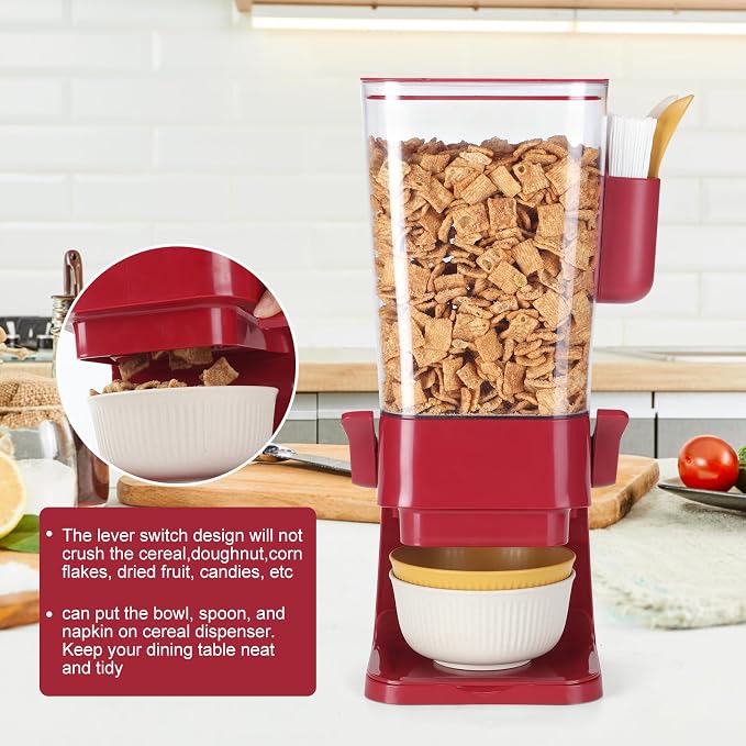 Cereal Dispenser Countertop Red 2 Pack - Image 4