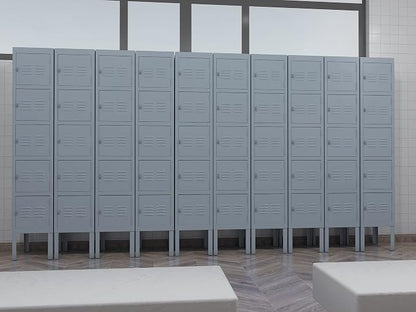 Metal Locker with 5 Doors, 5 Tier Steel Storage Lockers - Image 7