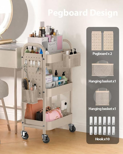 ALVOROG 3 Tier Rolling Cart - Image 2