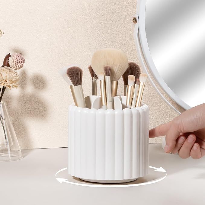 Anyoifax 360 Rotating Makeup Brush Holder 7 Slots Make Up Brush Organizer - Image 2