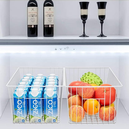 Freezer Basket Organizer, Refrigerator Metal Wire Storage Divider, Household - Image 7