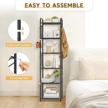 PouHenier.jh Tall Metal Narrow Skinny Shelf Unit - Image 6