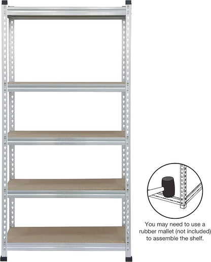 Amazon Basics Medium Duty Storage Shelving Double Post Press Board 5 Tier Shelf - Image 6