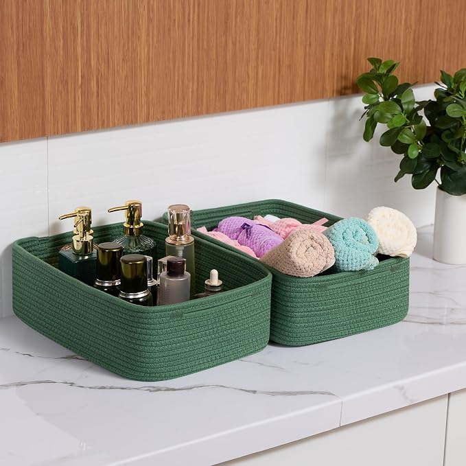 Large Shallow Organizing Baskets 15x11x5.1 Inches - Image 6