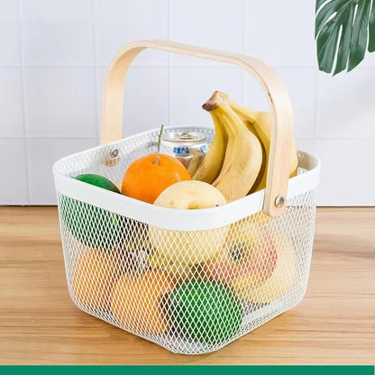 AJIODA Metal Mesh Wire Basket, Large Steel Basket - Image 2