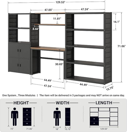 FLEXIMOUNTS 129" W Modular Garage Storage Cabinet - Image 2