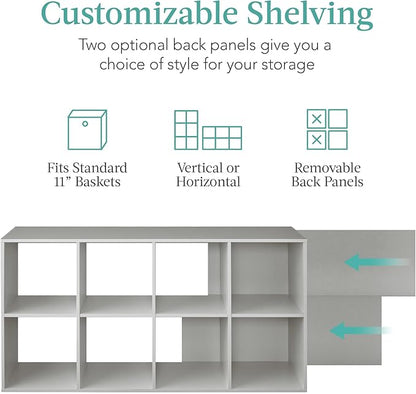 Best Choice Products Kids Bookcase 8-Cube Storage Organizer, 11in Shelf Opening - Image 3