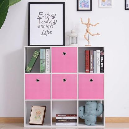 Foldable Storage Cubes Bins, 11 Inch Cloth Storage Cube Fabric Storage Box - Image 4