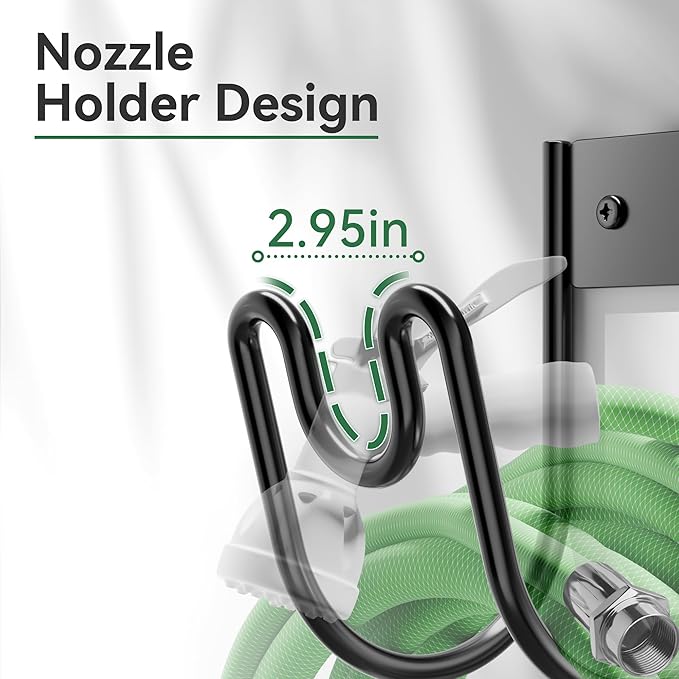 Black Metal Garden Hose Holder - Image 5