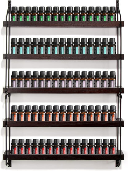 THYGIFTREE Essential Oil Storage Shelf Wall Mounted 16.9" Wooden Essential Oil by THYGIFTREE