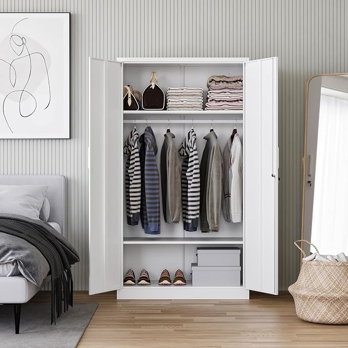 Letaya Metal Wardrobe Cabinets - Image 7