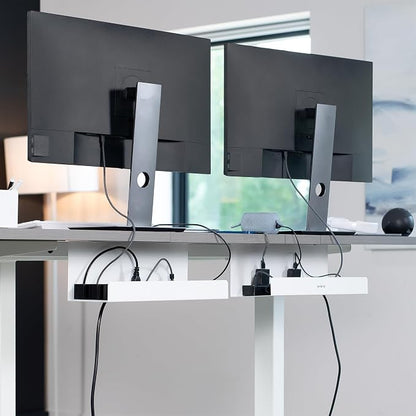 VIVO Under Desk 17 inch Extra Deep Cable Management Trays, Power Strip Holders - Image 8
