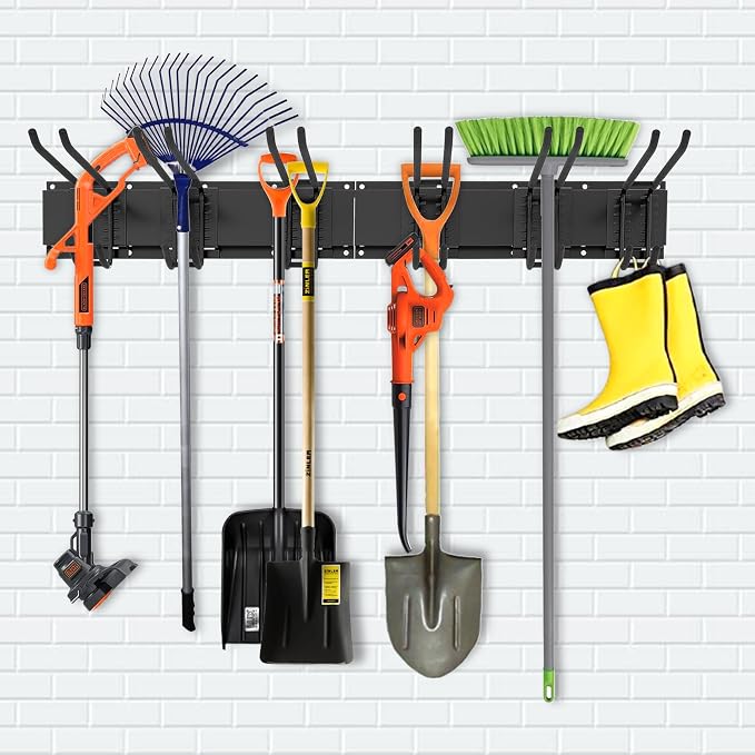 Feller 9-Piece Garage Slatwall Hook Kit – 6 Double Utility Hooks + 3 Mounting - Image 6