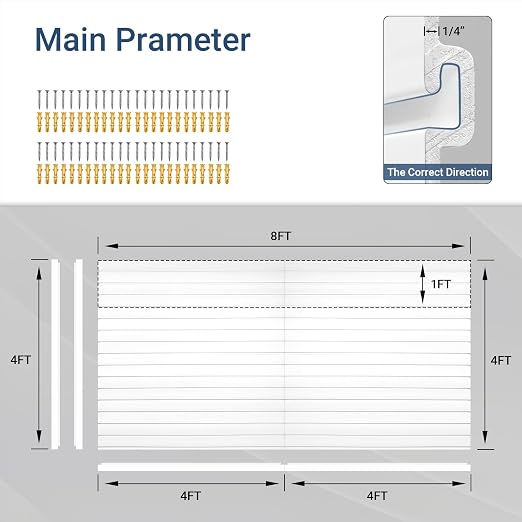 Slatwall Panel 8 FT x 4 FT, Interlocking Slat Wall Paneling, Wall Mounted PVC - Image 2
