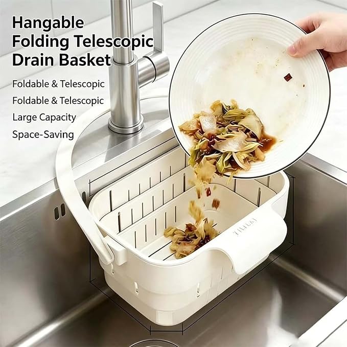 2026 New Foldable Hanging Sink Drain Basket, Stretchable Colander - Image 6