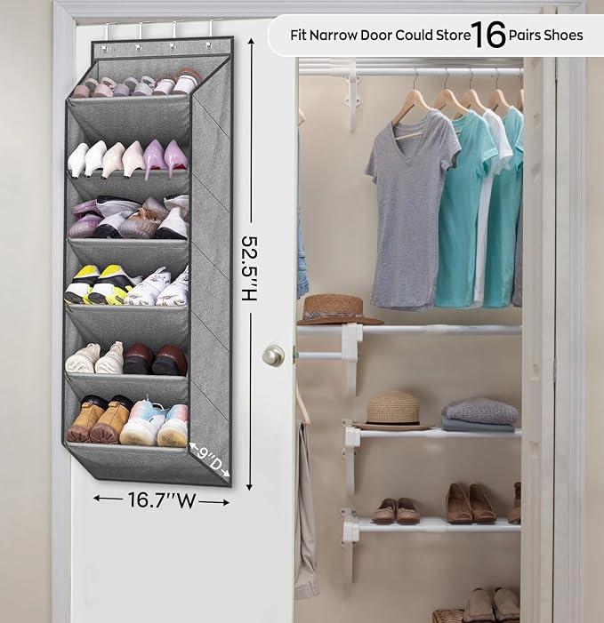 SLEEPING LAMB Over The Door Shoe Organizer - Image 2