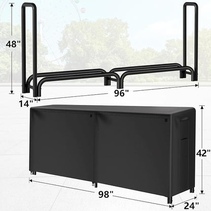 Amagabeli 8ft Firewood Log Rack - Image 9