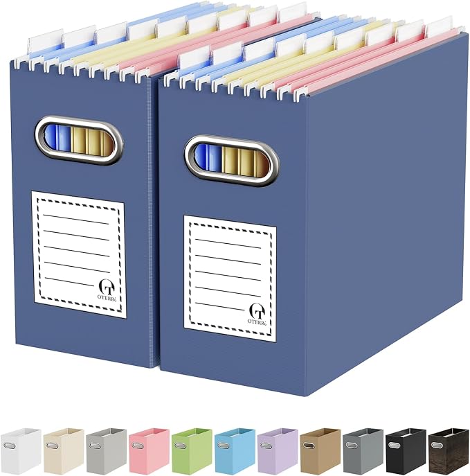 Portable Collapsible Cardboard File Box by Oterri