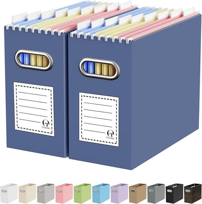 Portable Collapsible Cardboard File Box by Oterri