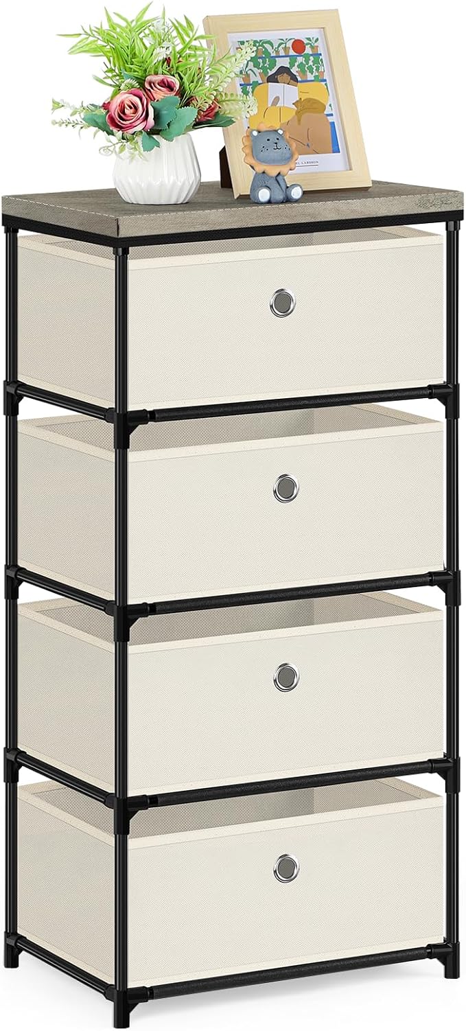 HAITRAL Fabric Storage Chest, Drawer Clothes Organizer by HAITRAL